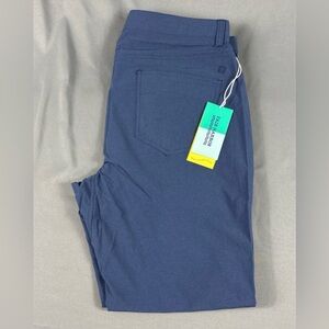 Fair Harbor Golf Pants Compass 35 x 30 Navy Blue Polyester